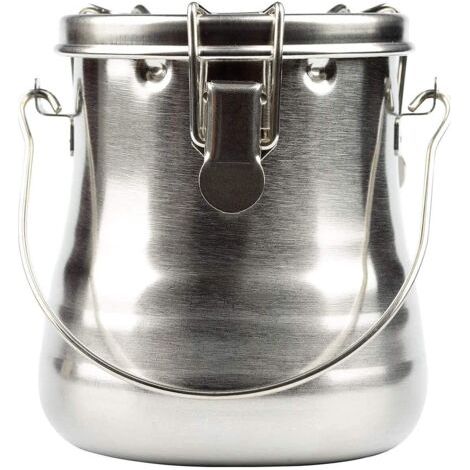 BUNTHAUS Lave-pinceaux en acier inoxydable - Portable - Anti-fuite - Avec couvercle et filtre - 8,6 x 10,2 cm (1/5)
