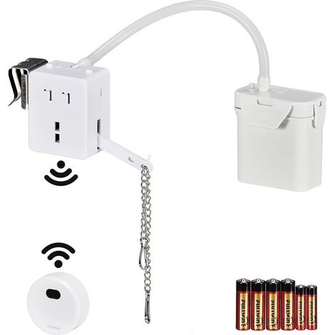 Touchless Automatic Toilet Flush Kit with 20" Sensor Range, Support Sensor Remote Control, Fits Most Toilets, Battery Operated (1/5)