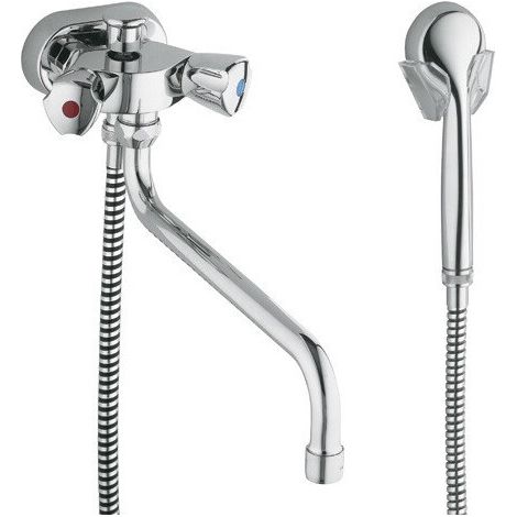KLUDI STANDARD Grifo bimando especial para lavabo DN15 Kst.-Terralux cromado, 254130515