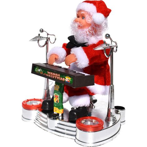 Figura De Papá Noel Musical - Saxofón Eléctrico - Decoración Navideña Para Interior - Juguetes Para Niños - 1 Unidad (1/5)