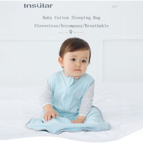 Gigoteuse en coton Insular SU3006 pour enfants, couverture portable pour bébés et jeunes enfants, avec fermeture éclair, sans manches et respirante, unisexe (1/2)