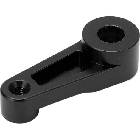 Bras de servo en alliage d'aluminium usinés CNC avec finition anodisée. Accessoires RC faciles à remplacer pour AXIAL SCX6 1/6 (noir). (1/5)