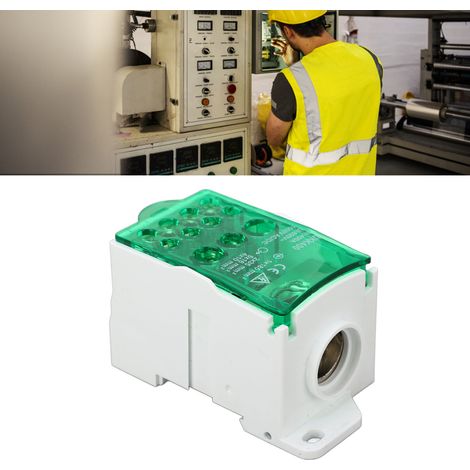 UKK400 C45 Boîte de jonction unipolaire de type rail DIN, répartiteur modulaire, 690 V 400 A vert. (1/5)