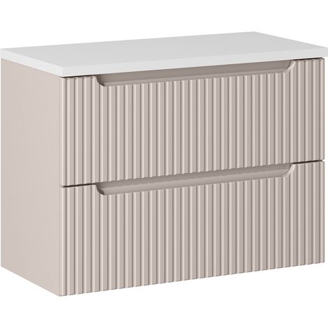Waschtischunterschrank 80cm, Beige und weiß, NEWPORT-56-CASHMERE (1/5)