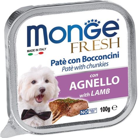 Monge Dog Fresh Adult Agnello - Monge Dog Fresh Adult Agnello - Vaschetta Da 100 Gr