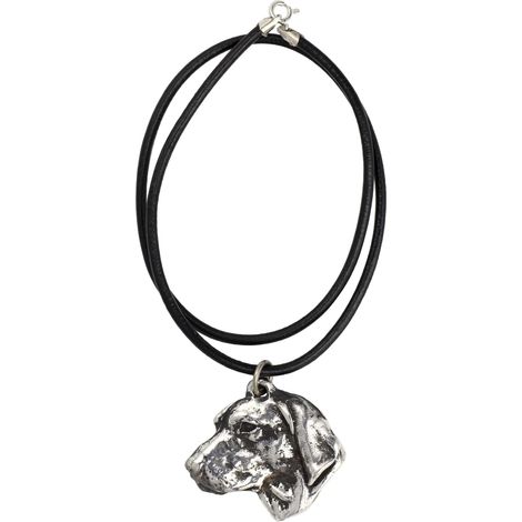 Collar con colgante de perro Vizsla húngaro I, chapado en plata, ideal para amantes de los perros. Joyería única de Art-Dog. (1/4)