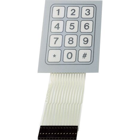 TRU COMPONENTS SU709930 Folientastatur  Tastenfeld Matrix 3 x 4 1 St.