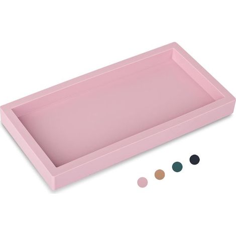 2-teiliges 30x12,5x2 cm rosa Silikon-Aufbewahrungsregal-Set für Badezimmer-/Küchenspülen (1/5)