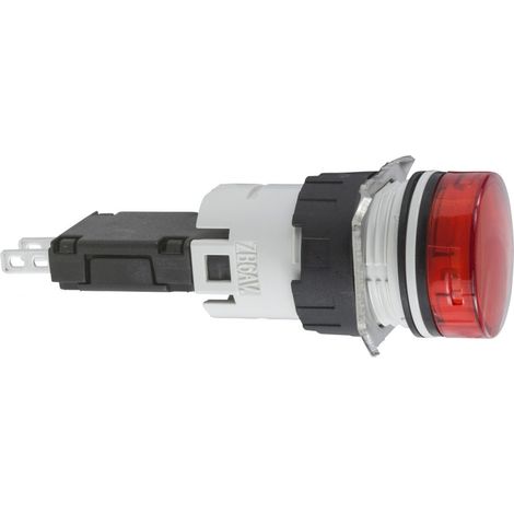 Voyant rond Ø16mm IP65 DEL intégrée 24V cosses rouge Harmony XB6 (1/3)