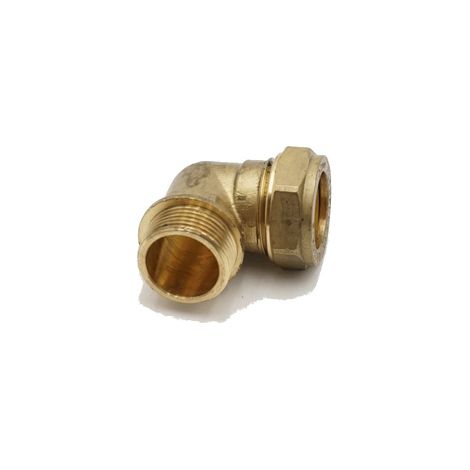 PrimaPlus Brass Compression Elbow 22mm x 3/4" Male - Pack of 10 (1/2)