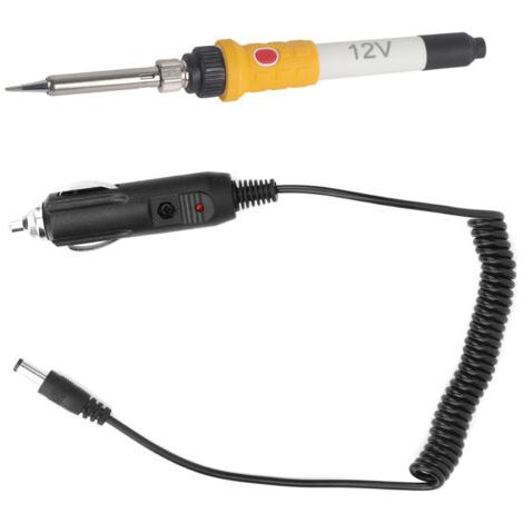 Fer à souder portable 12 V pour voiture, 60 W avec prise allume-cigare, idéal pour les SUV et les véhicules. (1/5)