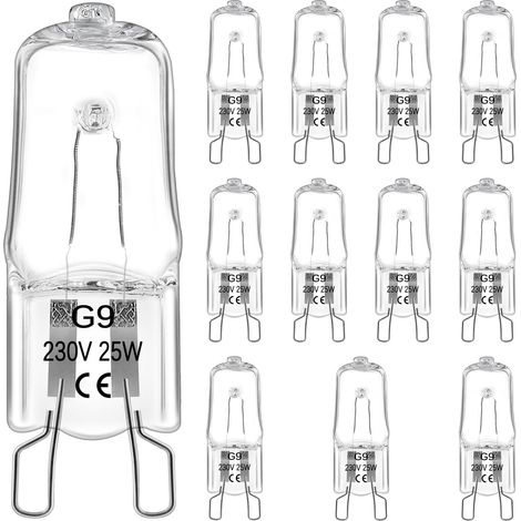 12 Pièces Ampoule Halogène de Four G9 25w 230V, Ampoule G9 Dimmable , Ampoule Four 300 Degré, Pour L'ampoule Du Four (1/5)