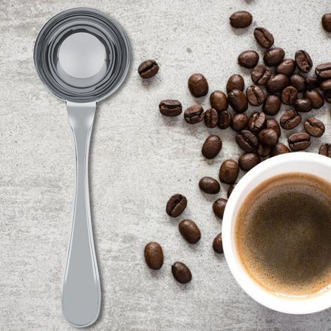 Cuillère doseuse en acier inoxydable avec long manche pour thé et café, cuillère à soupe (15 ml) (1/5)