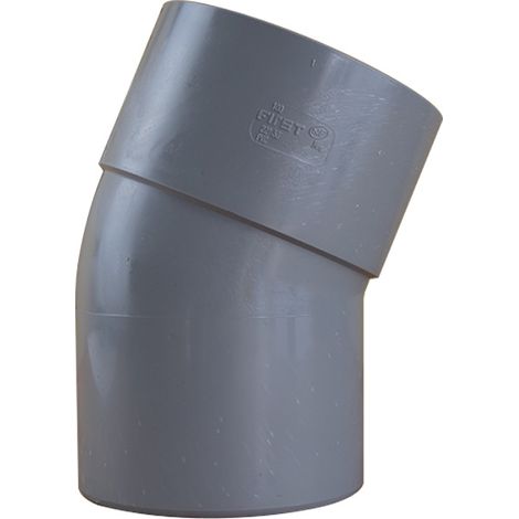 Coude 22°30 PVC FIRST évacuation Mâle Femelle Ø100 (1/5)