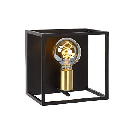 Lucide 00224/01/30 - Applique da parete, metallo, 40 W, nero, oro opaco (1/4)