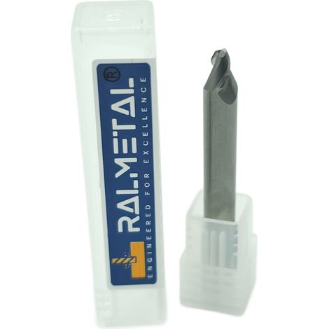 Fresa conica in metallo duro integrale per stampi piatti D2 x 20° x D6 x 50 mm 45 HRC lucidata (1/4)
