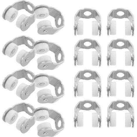 25 Pieces Transparent Curtain Folding Offices Pulleys Sliding Support