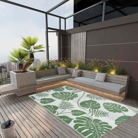 vidaXL Alfombra de exterior PP ARAKIL verde 160x230 cm (1/5)