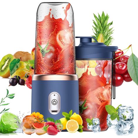Tragbarer Mini-Entsafter, ideal für die Zubereitung von Smoothies und Säften, mit wiederaufladbarem, kugelförmigem Mixbecher.
