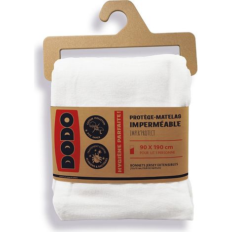 Protège matelas DODO imperméable et anti-acariens - 90 x 190 cm - IMPER PROTECT (1/2)