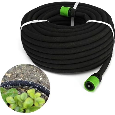 Tubo de Goteo Microporoso 15 m 1/2" – Tubo de Micro Riego para Flores, Plantas, Bonsáis, Jardín y Terraza (1/5)