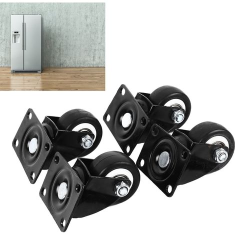 Castors pivotants à roues PVC pour réfrigérateur - 4x 2.5 inch roulettes silencieuses 360° mobiles robustes sans marque (1/5)