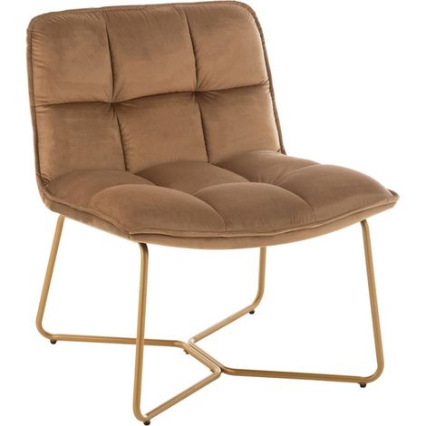 Fauteuil Lounge Design "Pierre" 85cm Marron (1/5)