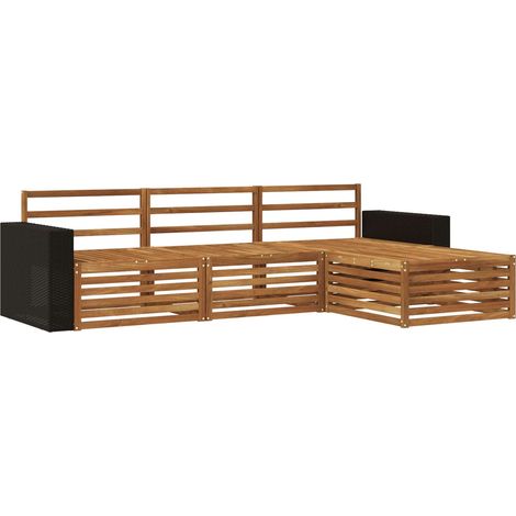 Outdoor Sofa Set 5 pcs Solid Acacia Wood vidaXL (1/5)