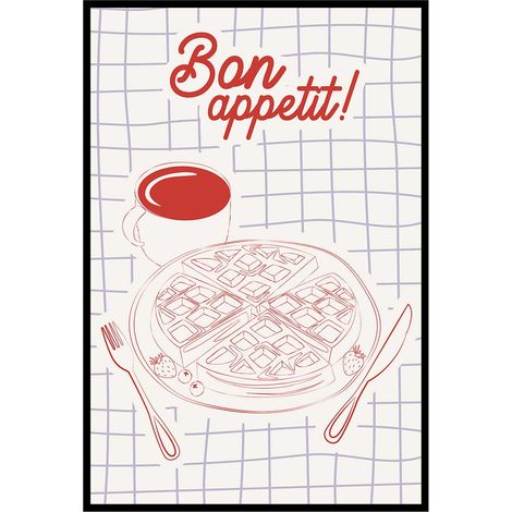 Affiche encadrée bon appétit cuisine (1/5)