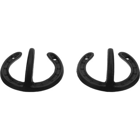 Crochets muraux rustiques en fonte en forme de fer à cheval (Lot 2), et multiusage, pour porte-manteaux, porte-serviettes, salle de bain, cuisine (1/5)
