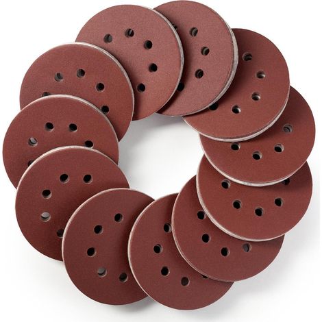 Schleifscheiben 125mm Klett 8 Loch P240 110 Stück Körnung 240 (1/5)