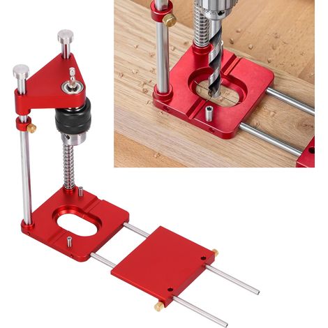 Tragbarer Bohrer und Stanzapparat, Positionierungswerkzeug zum Öffnen von Löchern für die Holzbearbeitung, Mini-Handbohrmaschine für die Werkbank. (1/5)
