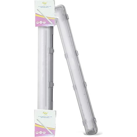 Plafoniera Stagna 1Tubo Led 120Cm 18W IP65 Copertura Opaca Impermeabile FM-20231 (1/5)