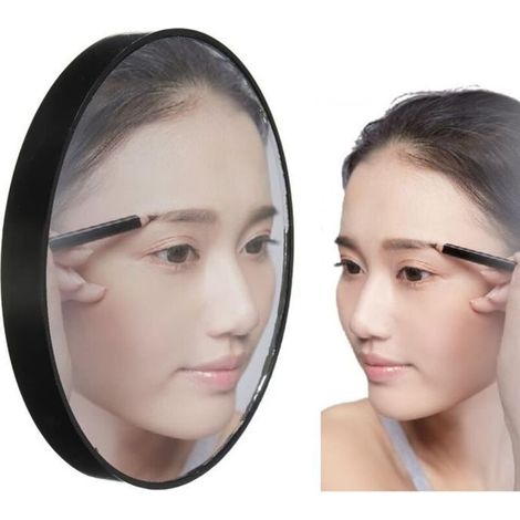 Bardusch - Portable Petit Miroir Mirroir a Ventouse Grossissant x10 Maquillage Cosmétique