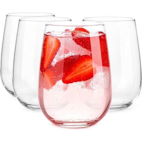 Lot de 4 verres à eau, verres à boisson, verres à jus, passe au lave-vaisselle, 4 x 330 ml (1/5)