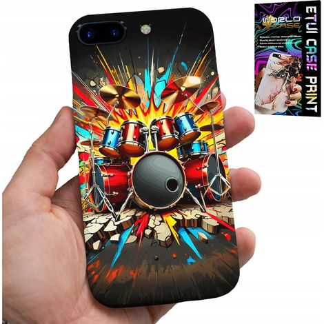Custodia per iPhone (7 Plus) - batteria rock rock & roll + lamina