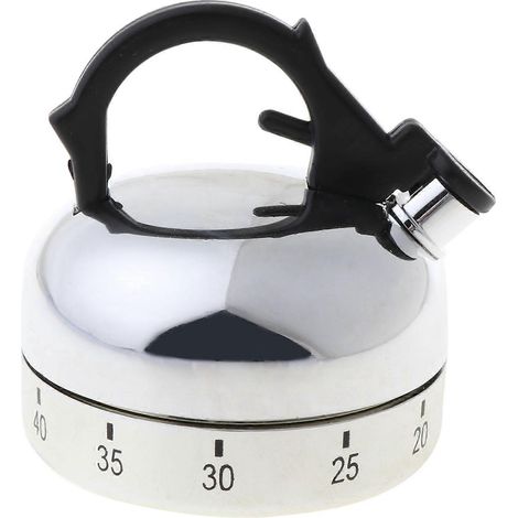 Minuteur de Cuisine en Forme de Théière Mécanique - Compteur 60 Minutes (1/4)