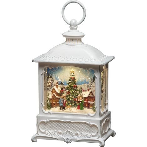 Konstsmide LED Wasserlaterne weiß Weihnachtsmarkt 13,5cm x 8,5cm x 25cm Skulptur (1/3)
