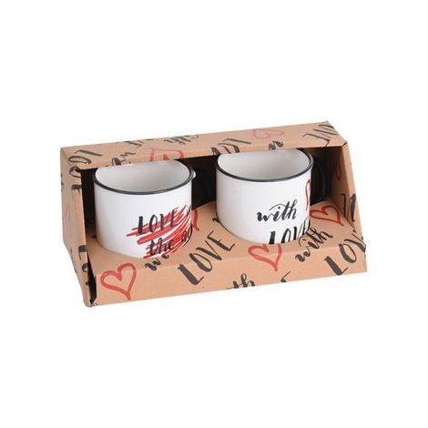 Set mit 2 Porzellanbechern, 200 ml (1/2)