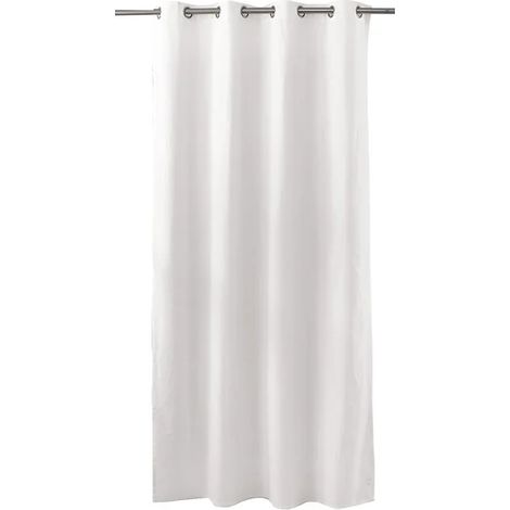 Rideau à oeillets 135 X 240 cm LOLA 100% coton coloris BLANC