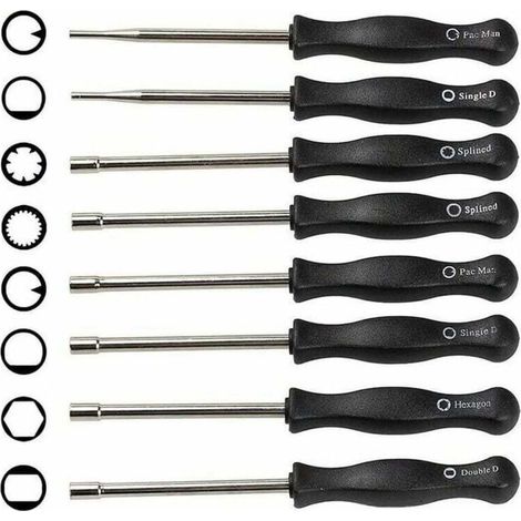 8PCS Tournevis de Carburateur - Ensemble d'Outils de Réglage du Carburateur - Réglage du Carburateur pour Moteurs 2 Temps (1/4)