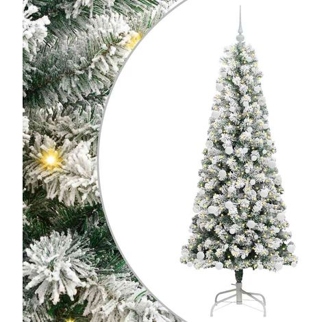 Albero di Natale Albero natalizio Albero festivo Artificiale con Rami Pieghevoli 180 cm (1/5)