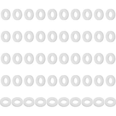 50 Pièces Rondelles Plates en Ptfe Joint D'Étanchéité Blanc (1/5)