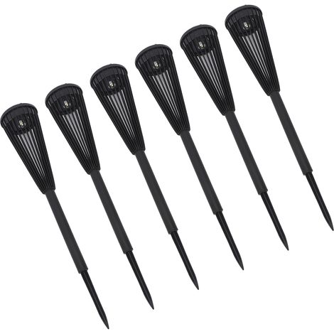 Set mit 6 dekorativen LED-Solar-Gartenleuchten, IP65 wasserdicht, mit intelligenter Erkennung und automatischer Zündung. (1/5)