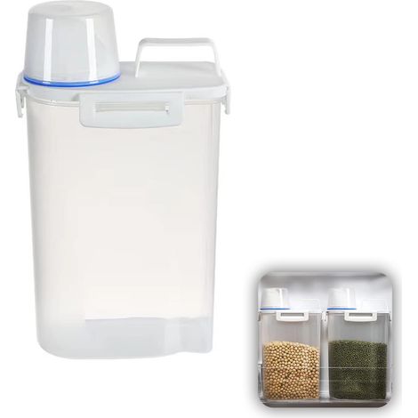 2.5L Bocaux Hermetiques Alimentaires, Boite de Rangement Plastique Cuisine, Rangement et Organisation de Cuisine en Scellée avec Couvercle, pour Stocker Les Cereales,Farine, Nourriture (1/4)
