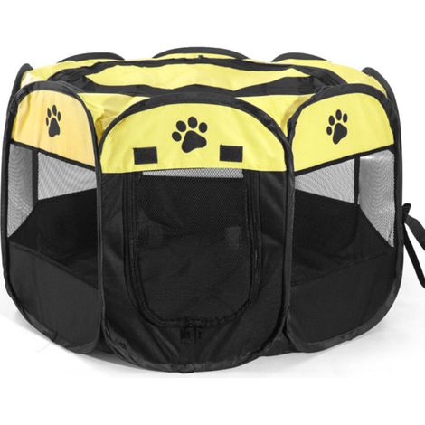 Parc de jeu portable, pliable et imperméable pour animaux de compagnie, en maille Oxford aérée, petit format. (1/5)