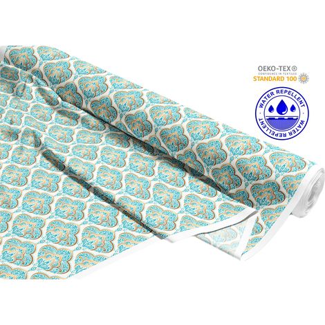 OUTDOOR DEKOSTOFFE OXFORD - Motiv Orientalisches blaues Muster I DR242