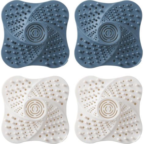 4 Pièces Filtre de Vidange Cheveux Filtre Douche Silicone Evier Attrape Cheveux Douche Drain Filtre Filtre Cheveux Douche Baignoire Cuisine Drain Silicone Filtre Salle de Bain Accessoire (1/5)