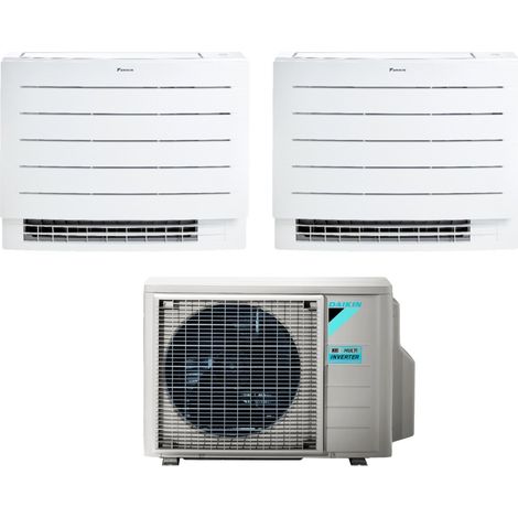 aire acondicionado daikin de suelo split dual serie perfera fvxm-a 9+12 con 2mxm40a r-32 wi-fi integrado 9000+12000 con mando a distancia por infrarrojos incluido garantía italiana