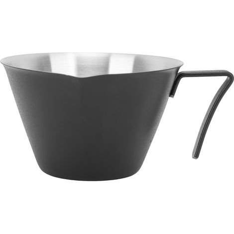 Tasse à mesurer en acier inoxydable 304 de 100ml, anti-rouille et portable, idéale pour café, maison, bureau ou hôtel, finition noir mat. (1/5)